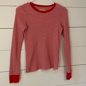 American Eagle long sleeve thermal shirt Red and white stripe Women’s size XS.
